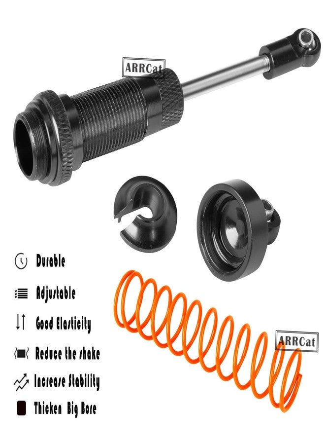 ARRCat 4PCS Black Big Bore All Aluminum Front Rear RC Shocks, Upgrade Parts for Slash 4x4 Rustler 4X4 Stampede, Replace 5862 - Image 3